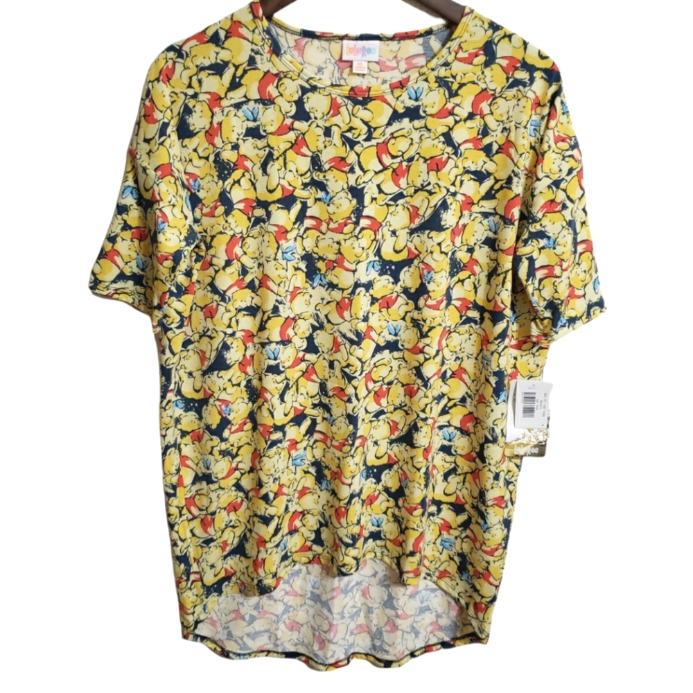 NWT Disney Lularoe Winnie the Pooh Irma Hi-low Hem Top T-shirt Size XS